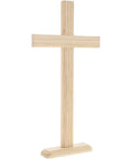 Killer Natural Unfinished Wood Crosses For Arts And Crafts Projects And 2 Pack Measuring 7.9 X 15.5 Inches, poplar wood cross with stand