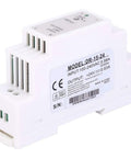 Heavy Duty Din Rail Power Supply 24 Volt 0.63 Amp 15 Watt Ac Dc Switching Module With Pwm Tech for cabinet installation.