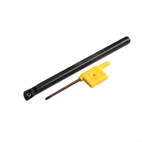 S08K-SCLCR06 boring bar with yellow T8 wrench from SCLCR06 Turning Tool Holder Kit With CCMT060204 HM Inserts