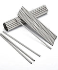 Front view of JoyTube 1/2 in OD 304 stainless steel round tubes, 6 in long, 1/25 in wall, set of 6