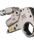 Badass Low Profile Hydraulic Torque Wrench Built From Aircraft Grade Aluminum And Heavy Duty Industrial Hand Tool For 255 To 1710 Ft Lbs Torque Range, side view showing precise design.