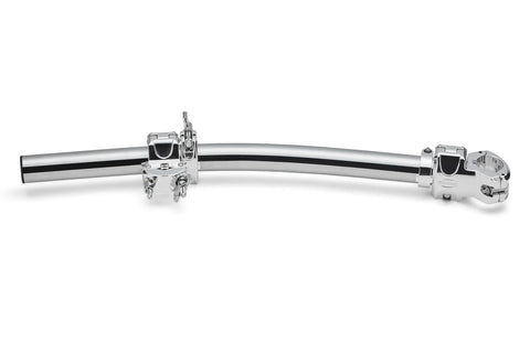 Rock Solid Drum Rack Wing Expansion Bar Adds 24 Inch Curved Space For Quick Cymbal Mounting, chrome curved drum wing bar.