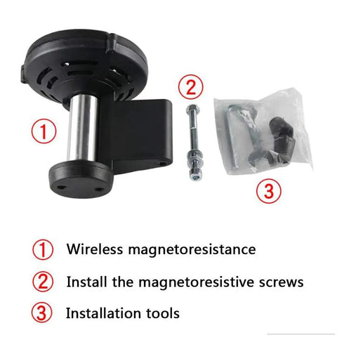 Indoor Bike Trainer Stand For 20 To 22 Inch Wheel Size Mountain And Road Bikes, parts and installation tools.