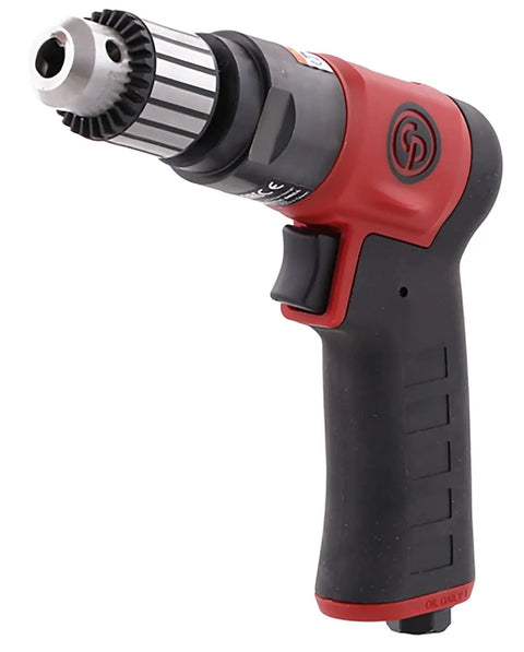 Air Powered Drill Beast Mode Power with 3/8 Inch Keyed Chuck, pistol grip displayed on white background