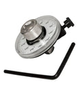 Beefed-Up Torque Gauge Tool Ratchet Wrench With Built-In Torque Meter For Precise Car Repair And Tuning, Half Inch Drive, 360 Degree Readout With Clear Markings, Durable Silver Finish For Long-Lasting Performance, silver torque gauge with black L-handle