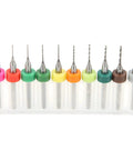 10Pcs Micro Twist Drill Bit Set For Pro Grade Gas Orifices And Mini Vises Tungsten Steel Cobalt Spiral Bits Set Displayed