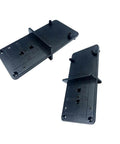 Portable Cabinet Hinge Jig Drill Guide Locator 35mm And 40mm, ABS Plastic, Gray, showing two drill guide plates.