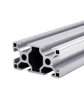 Heavy Duty Aluminum Profile Extrusion 30x60 L3060 One Piece For Doors And Windows, angled silver aluminum channel profile