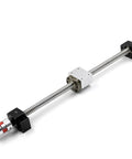 SFU2505 Linear Motion CNC Ball Screw Kit with Anti Backlash Nut, 400mm 15.75in 25mm Ballscrew, BK20 BF20 Bearing End Supports