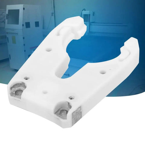 Secure Your ISO30 CNC Tool Holder With These Super Tough Nylon ABS Woodworking Clamps And Forks For Precision Machining That Hold Like A Dream Without The Hassle, ISO30 tool holder clamp, white ABS, 100x70mm.