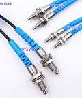 Pro Grade Diffuse Reflection Fiber Optic Sensor Probe For Industrial Automation, 2mm Fiber Core, M6 Amplifier, TPV Casing, 1m Cable