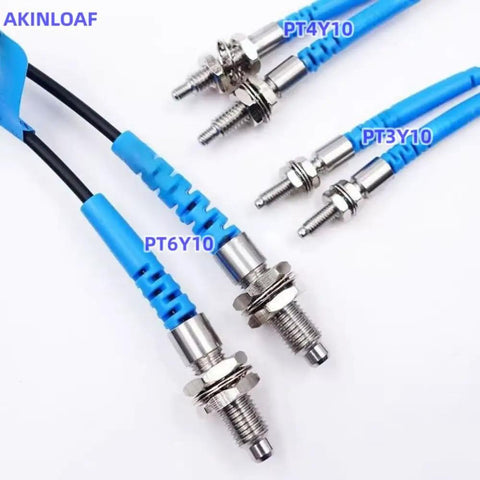 Pro Grade Diffuse Reflection Fiber Optic Sensor Probe For Industrial Automation, 2mm Fiber Core, M6 Amplifier, TPV Casing, 1m Cable