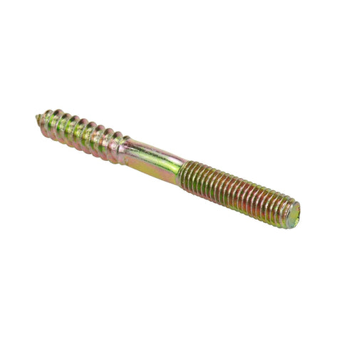 M8x80mm double end threaded self tapping wood screw bolt stud hanger bolt, iron bronze tone heavy duty timber fastener