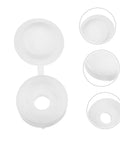Plastic Screw Cover Caps Set 400 Pieces Hinged Design Multi Color for Furniture Tables and Cabinets, white cap detail