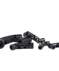 Solid Three Section Cross Universal Joint Coupler That Runs Incredibly Slick And Handles Heavy Workloads While Snugly Fitting 14 15 16 18 20 Or 22Mm Shafts For Fast Swap Ups, showing six black couplers.