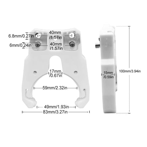 Heavy Duty 304 Stainless Steel Auto Changer Clamps For Cnc Router Tool Holders, measuring 100mm for secure tool holding.