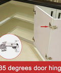 Two Pack 135 Degree Lazy Susan Concealed Cabinet Hinges For Corner Kitchen Cabinets Full Overlay Self Closing Hidden Door Hardware Durable Steel Replacement Hinges For Cupboards And Folded Doors installed on cabinet