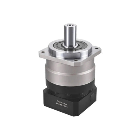 Heavy Duty VRB140 Helical Planetary Gearbox Reducer With A Two Stage Ratio Spanning 15:1 To 100:1 For 180 Frame AC Servo Motor And 35mm Input Shaft, showcasing design and shaft.