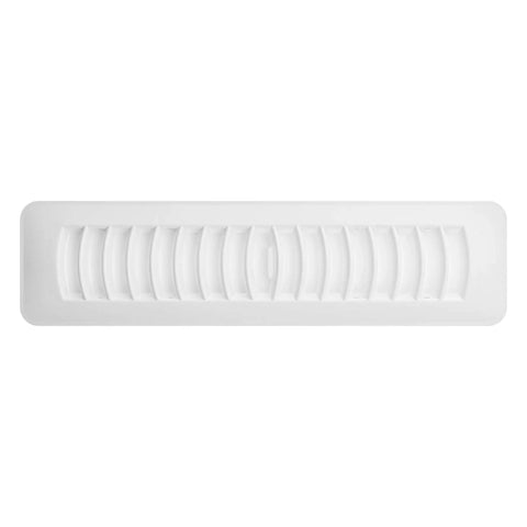 Louvered Plastic Floor Register With Three Position Damper And Easy Clean Finish, heavy-duty polystyrene in white color