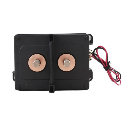 Heavy Duty High Voltage Dc Contactor 350 Amps 1000 Volt Ceramic Sealed Relay top view with terminals and wires.