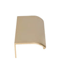 Side view of Arc Finger Edge Pulls Aluminum Back Mount Concealed Tab Pull Handles in Brushed Gold for cabinets and drawers