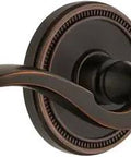 Soleil Rosette Passage With Bellagio Lever In Timeless Bronze 2.375 Backset Door Hardware Uber Solid Forged Brass