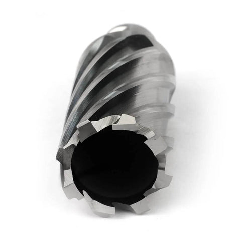 Oscarbide annular cutter, 1-1/4 in cutting diameter, 2 in depth; Weldon shank