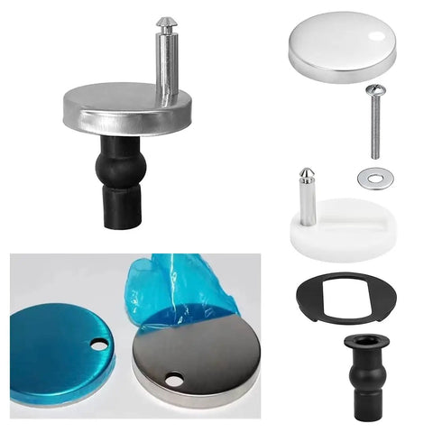Toilet Seat Hinge Bolts Kit With Quick Release Top Hinge Fixings And Expanding Rubber Bolts 2 Pcs Replacement Parts shown in detail