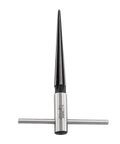 Pro Grade T Handle Tapered Reamer For Guitar Bridge Pins And End Pins, 1/8 Inch To 1/2 Inch, shown with removable handle
