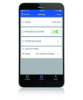 Smartphone displaying Ascend Smart 7 Day Programmable WiFi Timer 120V 15A Remote Access app interface settings