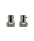 SMA Male To BNC Female RF Adapter 2 Pack Low Loss Brass Nickel Plated Body With Gold Plated Contacts For Ham Radios Coax Connectors