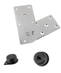 Two slick 90 degree rotating table hinges forged from heavy duty cold rolled steel swivel bracket, ideal for folding desk extensions.