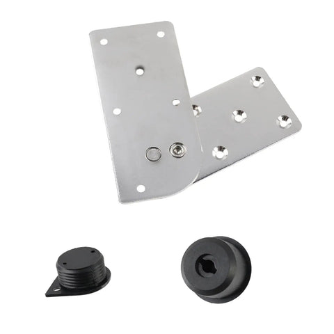 Two slick 90 degree rotating table hinges forged from heavy duty cold rolled steel swivel bracket, ideal for folding desk extensions.