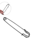 Big Heavy Duty Black Safety Pins Pack Of 50 For Scarves Hats And Crafts With Super Strong Lock And Super Smooth Opening You Will Love These Badboys For Any Industrial Or Outdoor Job Today, single black safety pin.
