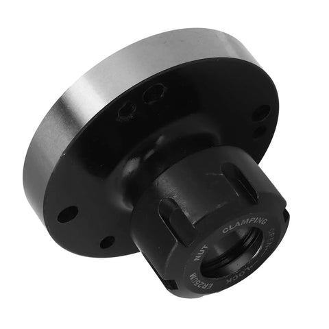 Heavy Duty ER25 Collet Chuck With 80mm Diameter Precision Tool Holder For CNC Lathe And Milling Machines That Rock Engraving Work Flawlessly close-up view showing the clamping nut and carbon steel body.