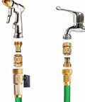 4 Pack Garden Hose Quick Connectors Three Quarters Inch GHT Thread Brass Fittings No Leak Water Hose Adapters Set installation