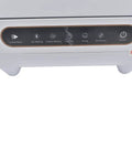 Control panel of No Sweat Portable Mini Countertop Dishwasher featuring fast wash cycles and five-liter water tank.