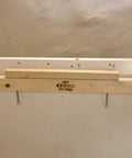 Undermount Sink Bracket Kit 10 Pack For Solid Surface Countertops installed on wooden frame showing mounting hardware