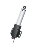Beefy Heavy Duty Telescopic Linear Actuator 6 24V 10 200mm Stroke Aluminum Housing With IP54 IP65 Protection Front And Rear Mounting Brackets Industrial Grade DC Actuator For Tight Spaces And Harsh Workshops, angled view