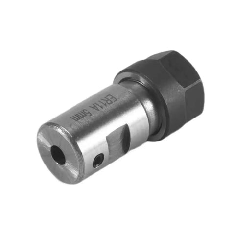 Premium Heavy Duty Motor Shaft Collet Chuck Spindle Extension Rod, metal CNC milling tool with a hex nut design for precision.