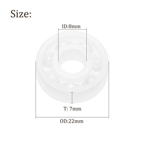 Five Pack Of 608 Open Style Single Row Bearings Measuring 8X22X7Mm With Hella Smooth Plastic Casings And Glass Balls That Roll Legit Clean For Longboards Inline Skates And Hobby Projects Built Different For Reliable Daily Runs