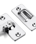 Door Hasp Latch 90 Degree Stainless Steel Safety Angle Locking Latch for Push Sliding Barn Doors with Satin Nickel Finish