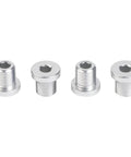 Four Pack M10xP1.0 Rear Derailleur Hanger Bolts Aluminum Alloy Tail Hook Screws For Bike Frame 13.8mm Length Silver