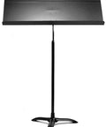 Fourscore Music Stand With Extra Wide 32 Inch Desk For Large Scores And Ensembles Heavy Duty Aluminum Construction front view.