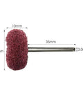 Heavy Duty Mini Drill Nylon Brush Buffing Wheel Set 20 Piece Grit 1200 with 10mm fluffed wheel for metal polishing.