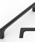 Sleek Matte Black Cabinet Pulls 10 Pack Five Inch Drawer Handles profile view highlighting smooth grip and modern design.