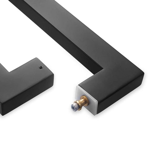 Push Pull Door Handle 900mm Stainless Steel Square Rectangle Matte Black Finish with hex socket set screws detail