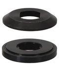 2 Piece Metal Flange Washer Set 224409-4 Outer and 224412-5 Inner for Circular Saws, top view showing black metal washers