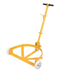 55 Gallon Heavy Duty Drum Dolly With Swivel Wheels And 1200 Lbs Capacity, Adjustable Ergonomic Handle For Easy Maneuvering And Secure Barrel Transport In Shops, Garages, And Warehouses, yellow steel