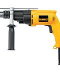 Power Through Concrete And Wood With A 1/2 Inch Hammer Drill, 7.8 Amp Heavy Duty, Dual Range Gear, ergonomic yellow handle.